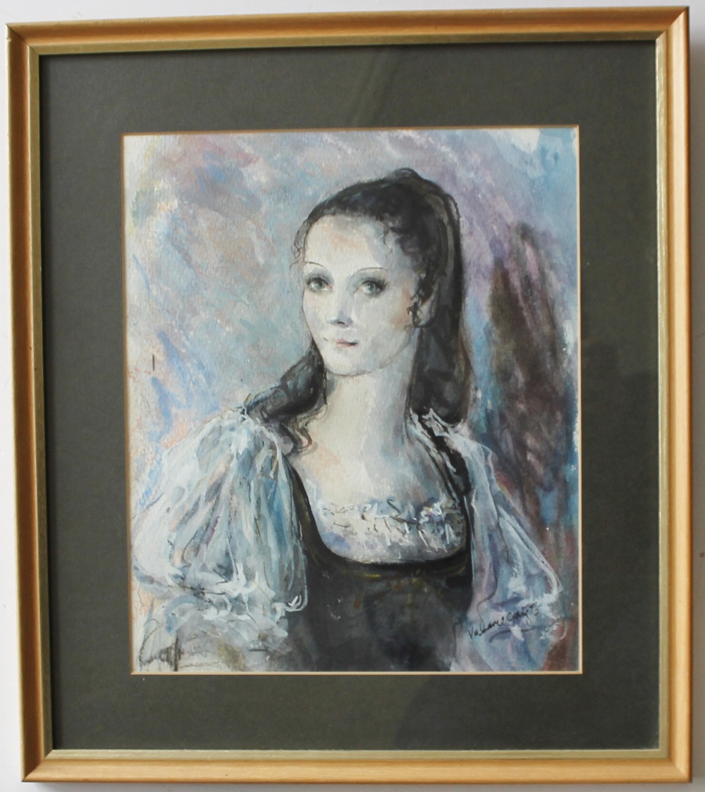 Valerie Ganz
Head and shoulders portrait of a lady
Watercolour
Signed
31.5 x 26.