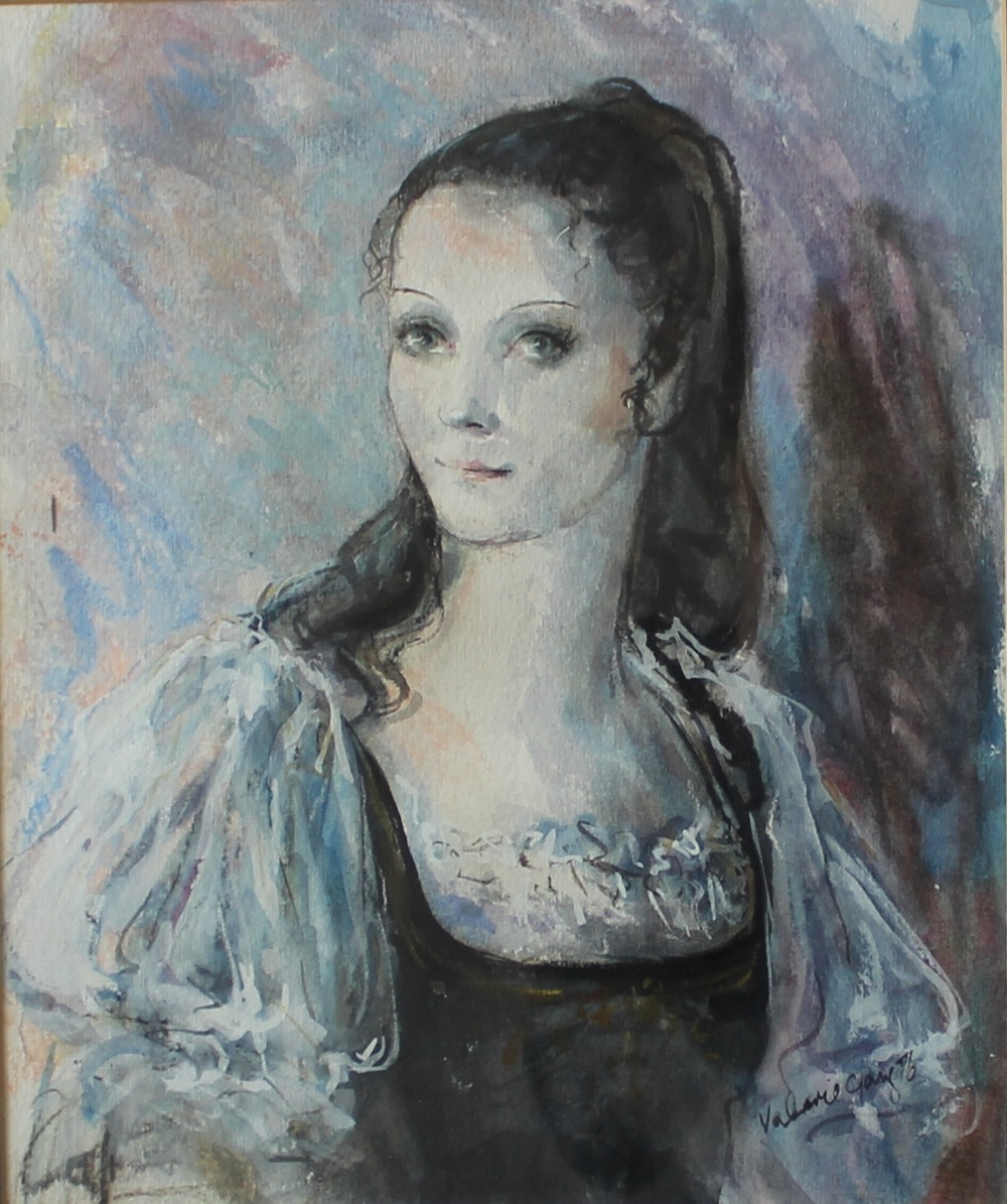 Valerie Ganz
Head and shoulders portrait of a lady
Watercolour
Signed
31.5 x 26. - Image 2 of 4