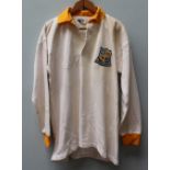 Allan Martin - A white Orange Free State International match worn rugby  jersey,