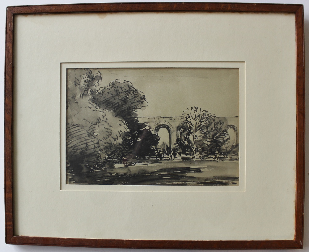 20th Century British School
Viaduct and landscape
Watercolour
Inscribed To CHC Byron Xmas 1916
18. - Image 2 of 4