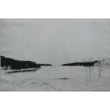 Sir David Young Cameron R.A.
"Loch Aline"
An etching
Signed to the border 
Bears an Alex. Reid &