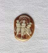 A shell cameo in the form of the three graces, 3.