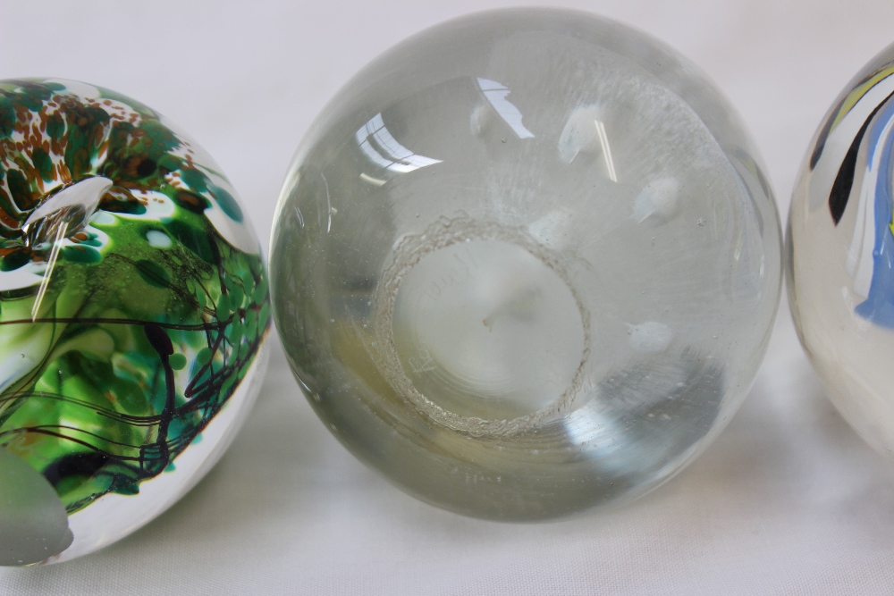 Two Karlin rushbrooke coloured glass paperweights, - Image 6 of 6