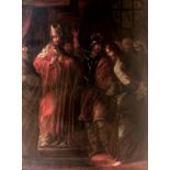 ANÓNIMO, S. XVIII óleo sobre lienzo, "Crucifixión", 205x153 cm.