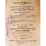 LIBRO "GUIA DEL HOMEÓPATA" por el Dr, A.J.T. Ruoff. Madrid 1846.