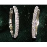 PENDIENTES en plata y pavé de circonitas. Starting Price €20