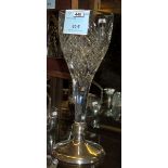 GRAN COPA en cristal tallado con base en plata. Starting Price €80