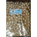 LOTE  DE 3 COLLARES De perlas cultivadas. Starting Price €40