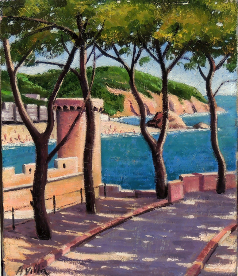 ALEX VILLÁ óleo sobre lienzo,  "Tossa, 1996",  27x22 cm.  Starting Price €50