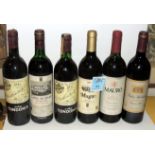 SEIS BOTELLAS DE VINO Viña Salceda 1996, Muga 2000, Viña Tondonia 1987 y 1991, Mauro 1995 y Coto