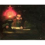 LLUIS GRANER óleo sobre lienzo, "Anciano leyendo", 39x49 cm. Lig. desp. Starting Price €2000