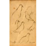 TERRUELLA dibujo, "Estudio palomas". 21x12 cm. Starting Price €60