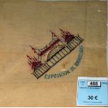 PAÑUELO SOUVENIR bordado "Exposición de Barcelona, 1888" Starting Price €30