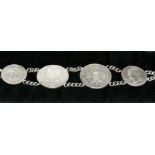 PULSERA con monedas de diferentes países, en plata. Starting Price €60