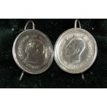 JUEGO DE PENDIENTES con monedas de Alfonso XII, en plata. Starting Price €60