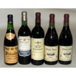 CINCO BOTELLAS DE VINO Imperial 1968, Prado Enea 1982 (2), Viñador 1962, Raimat 1989. Starting Price