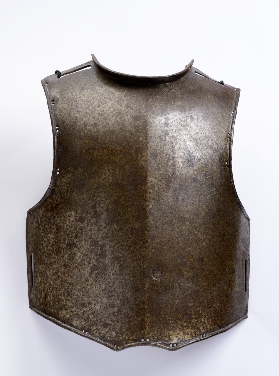 CUIRASS - A BREASTPLATE 1st half 18th century Iron, small holes along the edges, a wide narrow