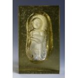 JAROMÍR RYBÁK (*1952) CHRIST CHILD 2010, Bohemia Composite smelted and etched glass. Signed and