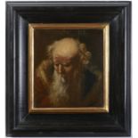 HEAD OF AN OLD MAN Around 1700, Bohemia Based on the format, this is probably a study or