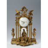 CLASSICIST TABLE CLOCK FROM THE WORKSHOP OF J. M. PLATZER End of 18th century, Bohemia Quarter-hour