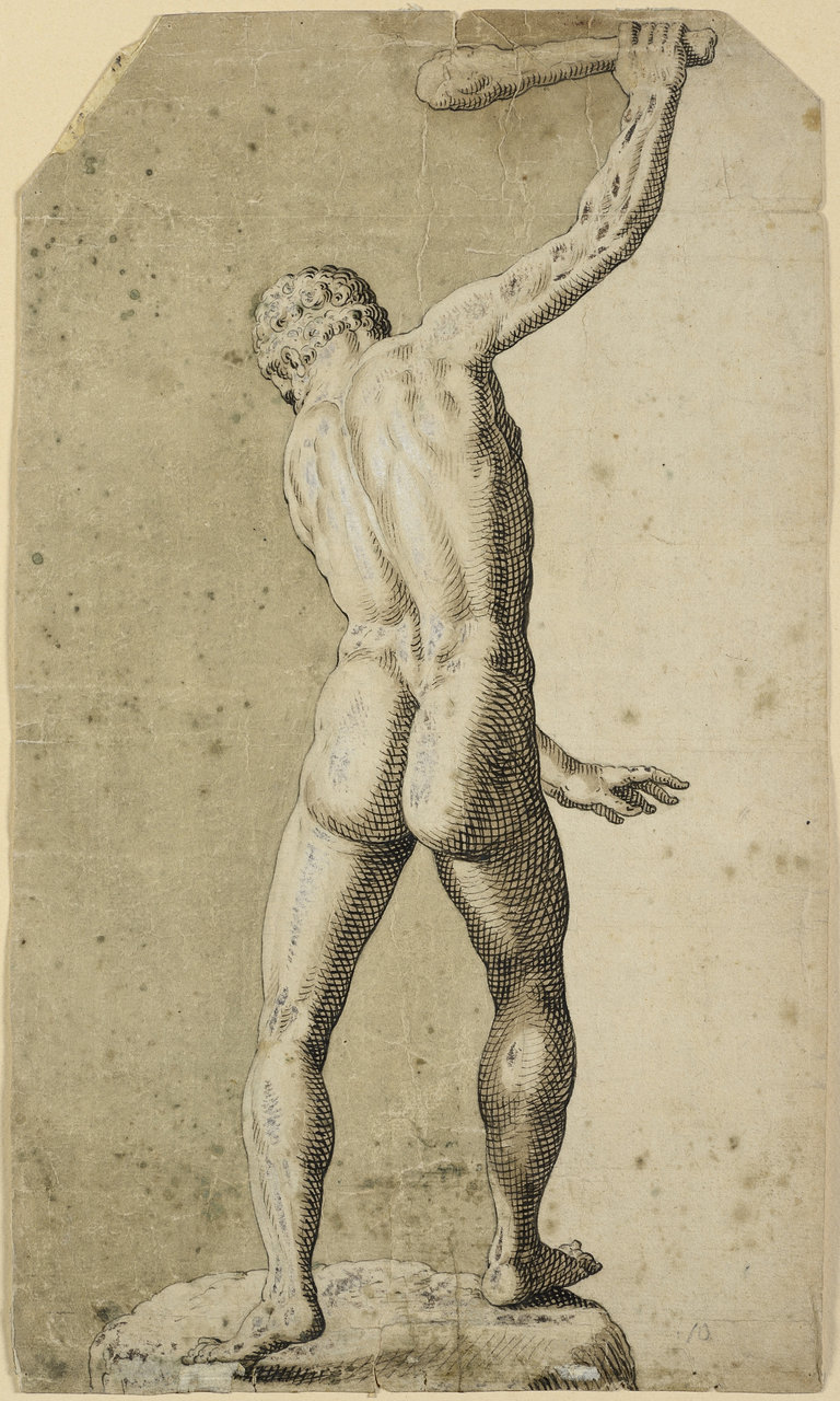 GIOVANNI DA BOLOGNA (1529 - 1608) - FOLLOWER HERCULES 17th century, Italy The drawing captures a