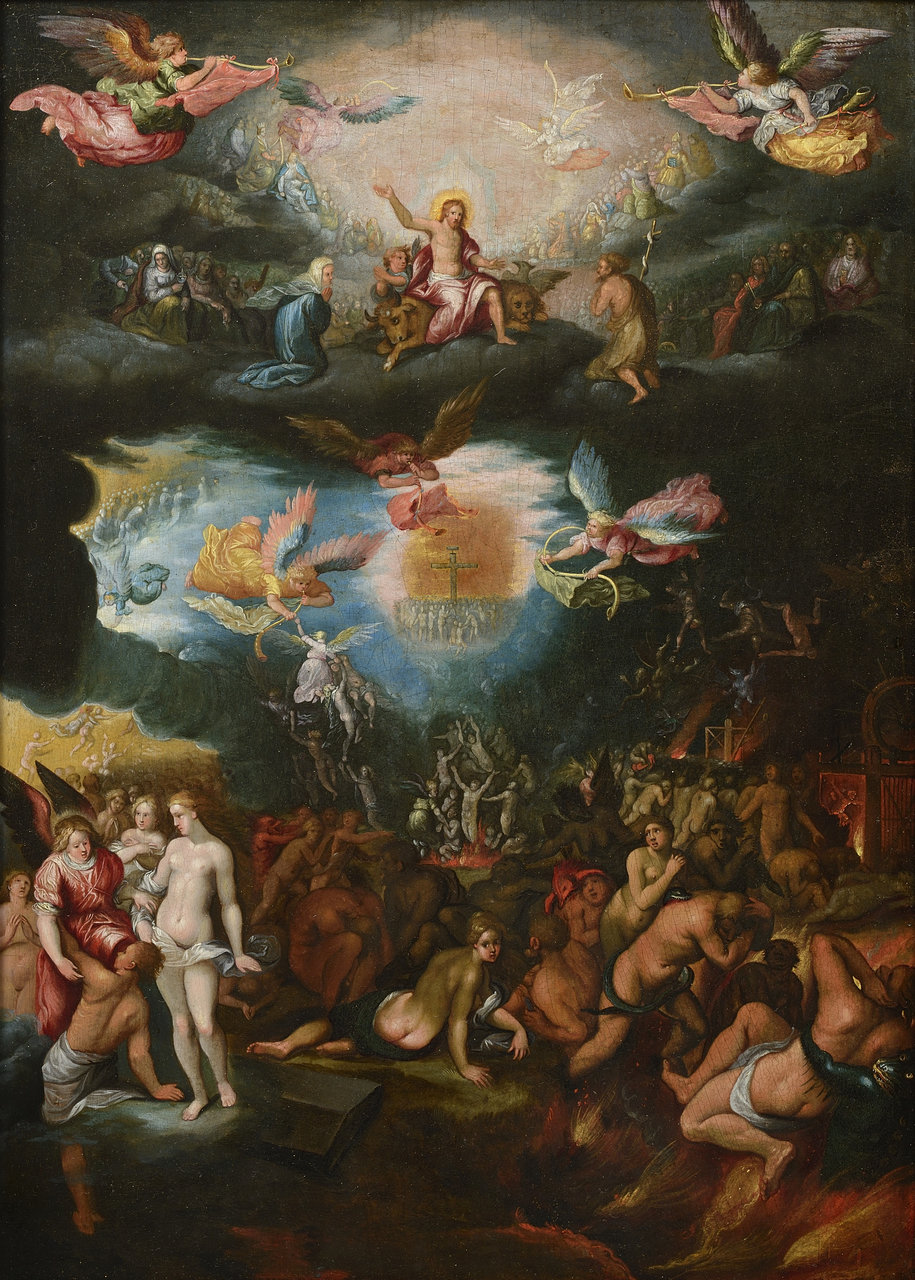 FRANS II FRANCKEN (1581 - 1642) THE LAST JUDGEMENT After 1619, Belgium (Antwerp) Oil on an oak