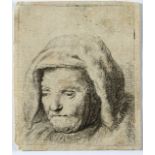 REMBRANDT HARMENSZOON VAN RIJN (1606-1669) REMBRANDT'S MOTHER Around 1630, Netherlands A small-scale