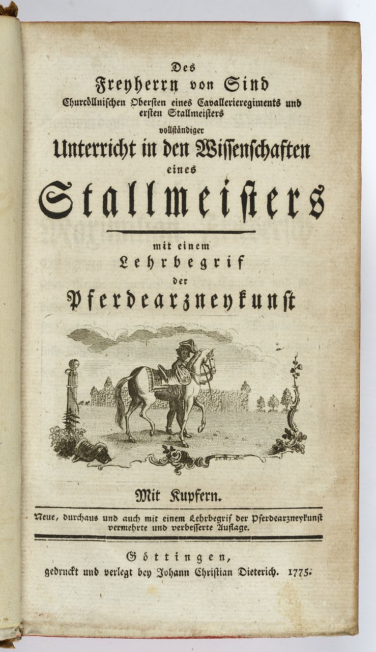 HIPPOLOGICAL HANDBOOK: ON EQUINE ANATOMY, TRAINING AND VETERINARY TREATMENT 1775, Germany (