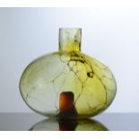 PAVEL HLAVA (1924-2003) VASE 1983, Bohemia Hot sculpted colored glass, signed and dated on bottom: