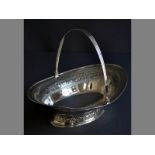 A GEORGE III SILVER BASKET SHEFFIELD 1796, RICHARD MORTON & CO. swing-over handle, reeded rim,