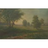 H. W. Lewis (American, act. 1890's) Landscape. Oil on canvas, signed at the lower center, in a