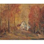 Carl Frederick Gaertner (American, 1898-1952) Autumn landscape. Oil on canvas, signed at the lower