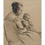 William Lee Hankey (British, 1869-1952) "The Toy". Drypoint etching on laid watermarked paper,