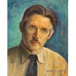 Walter Alexander Bailey (American, 1894-1989)  Self Portrait. Oil on canvasboard, signed in the