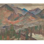 Walter Alexander Bailey (American, 1894-1989) Mountain Landscape. Oil on canvas, signed at the lower