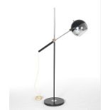 Modern Telescopic Floor Lamp, attr. to George Kovacs Swivel lamp with adjustable light with round