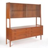 Hans Wegner for Ry Mobler Sideboard Sculpted teak wood, A-frame construction with six drawers and