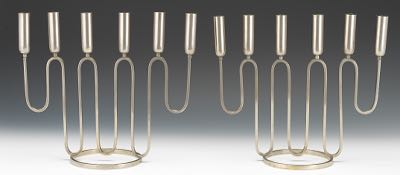 A Pair of Hagenauer Modernist Candelabra, ca. 1930 A pair of candelabra from the workshops of