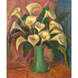 Walter Alexander Bailey (American, 1894-1989) "Calla Lilies". Oil on canvas, signed in the lower