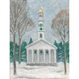 Guy Carleton Wiggins (American, 1883-1963) First Congregational Church of Madison, Connecticut.