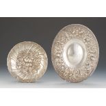 Gorham Sterling Silver Bon-Bon Dish in "Repousse" pattern and S. Kirk & Son Sterling Fruit Dish