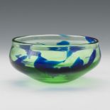 Baker O'Brien (American, Contemporary), Labino Glass Studio 2-1/2" x 5-1/2"Green glass bowl,