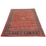 Sarouk Carpet, 20th Century 14'4" x 10'5"Wool on cotton weft. Thick pile, ground color red, floral