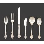 Gorham Sterling Silver Flatware Service for Twelve, "King Edward" Pattern, ca. 1936 nullConsisting