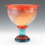 Kjell Engman for Kosta Boda Monumental Art Glass Vase 11-1/2" x 11-1/4"Large blown glass bowl with