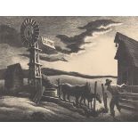 Thomas Hart Benton (American, 1889-1975)  13-1/2" x 10-1/2" plate size;  17-1/2" x 12-1/2" paper