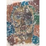 Mark Tobey (American/Swiss, 1890-1976) 12-1/2" x 9-1/8" paper size"Heads", 1961. Monotype on