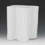 Alvar Aalto Large Savoy Vase 12"D x 11"W x 12"T Cased with a layer of white glass inside an outer