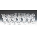 Collection of Crystal Stemware, Baccarat "Piccadilly" and Unmarked nullIncluding: Seven wine glasses