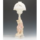 Alabaster Figural Lamp by G. Mascagni of Rebecca at The Well 24" H x 10" WNicely detailed